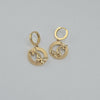 18k Dangling Butterfly Earrings 7.8g