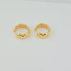 18k Diamond Cut Small Hoop Earrings 5.3g