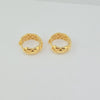 18k Diamond Cut Small Hoop Earrings 5.3g