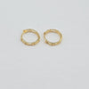 18k Mini Chain Huggie Earrings 1.7g