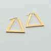 18k Triangle Hoop Earring 2.7g