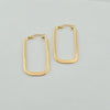 18k Rectangle Hoop Earrings 2.3g