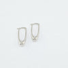 18k Dangling Teardrop White Earrings 2.5g