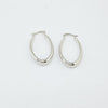 18k Thin Gradual Dangling White Earrings 3.2g