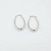18k Thin Gradual Dangling White Earrings 3.2g
