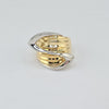 18k 2Toned Leaf S7.75 Ring 3.7g
