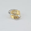 18k 2Toned Leaf S7.75 Ring 3.7g