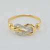 18k 2Toned Infinity Knot Bangle 13.2g