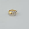 18k 2Toned Knot S6 Ring 4.2g