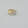 18k 2Toned Knot S6 Ring 4.2g