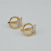 18k 2Toned Knot Earrings 3.9g