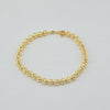 18k Beaded 4mm Bracelet 6.8g