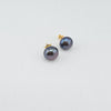 18k Tahitian Pearl Earrings 3.9g