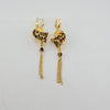 18k Leopard Theme w/ Tassel Earrings 12.9g