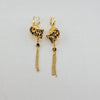 18k Leopard Theme w/ Tassel Earrings 12.9g