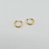 18k Spike Huggie Earrings 4.75g