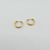 18k Spike Huggie Earrings 4.75g