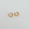 18k Spike Huggie Earrings 4.3g