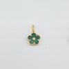 18k Flower Green Pendant 1.7g