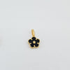 18k Flower Black Pendant 1.7g