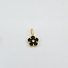 18k Flower Black Pendant 1.7g