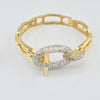 18k 2Toned Knot Bangle 15.6g