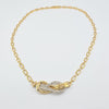 18k 2Toned Infinity Knot Necklace 14.2g