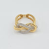 18k 2Toned Infinity Knot S 6.5 Ring 3.1g