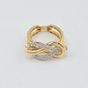18k 2Toned Infinity Knot S 6.5 Ring 3.1g