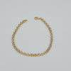 18K 2Toned Rollie Link 4mm Bracelet 6.6g