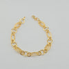 18k Paperclip & Circle Bracelet 3.3g