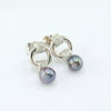 Diamond 18k D 0.57ct Tahitian Pearl Earrings