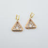 18k Triangle Earrings 12.3g