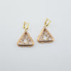 18k Triangle Earrings 12.3g