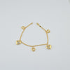 18k Heart Charm Rolo Bracelet 4.2g