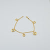 18k Heart Charm Rolo Bracelet 4.2g