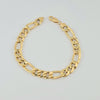 18k Figaro 8mm Bracelet 9.2g