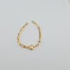 18k 3Toned Star Chain Bracelet 4.6g