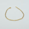 18k 2Toned Rollie Link 3mm Bracelet 5.7g