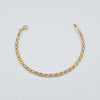 18k 3Toned Chain 4mm Bracelet 4g