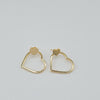 18k Meduim Heart Stud Earrings 3.3g