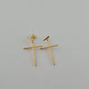 18k Medium Cross Stud Earrings 2.6