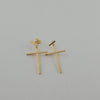18k Medium Cross Stud Earrings 2.6