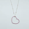 Diamond 18k PS 1.20ct D 0.03ct Heart Necklace