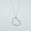 Diamond 18k PS 1.20ct D 0.03ct Heart Necklace