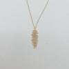 Diamond 14k D 0.30ct Leaf Necklace