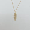 Diamond 14k D 0.30ct Leaf Necklace