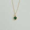 Diamond 18k D- Emerald Necklace