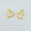 18k Medium Heart Earrings 2 g