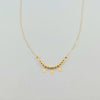 18k 3 Stars and Beads Necklace 1 g